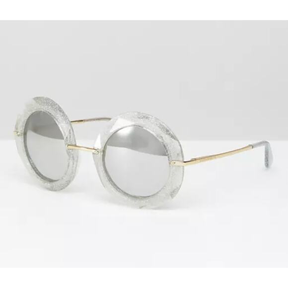 Dolce & Gabbana round mirrored glitter silver Dolce & Gabbana DX6002 31086G Sunglasses Youth Kids Boy main image 3